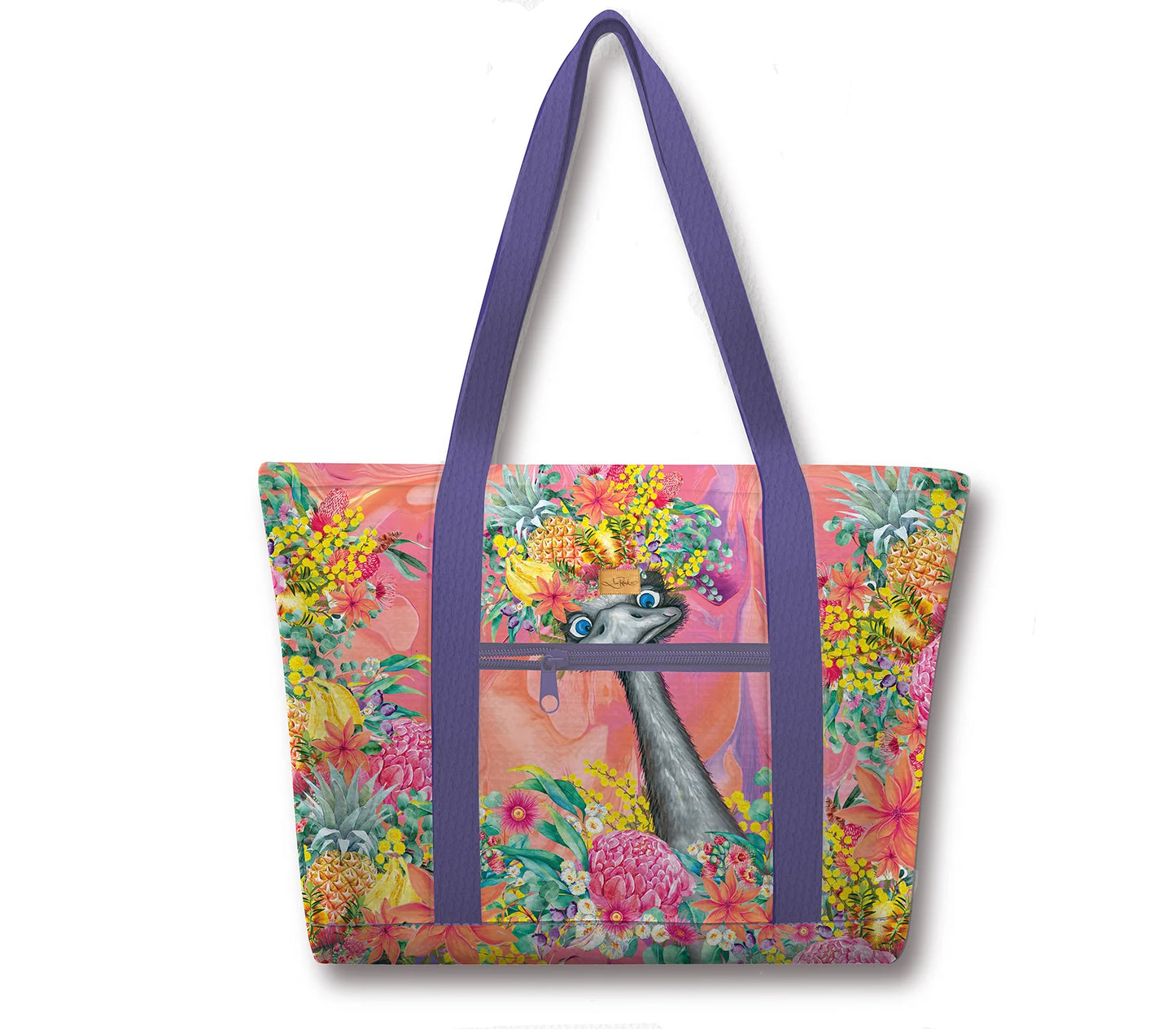 Large Tote Cooler Bag - Happy Emu