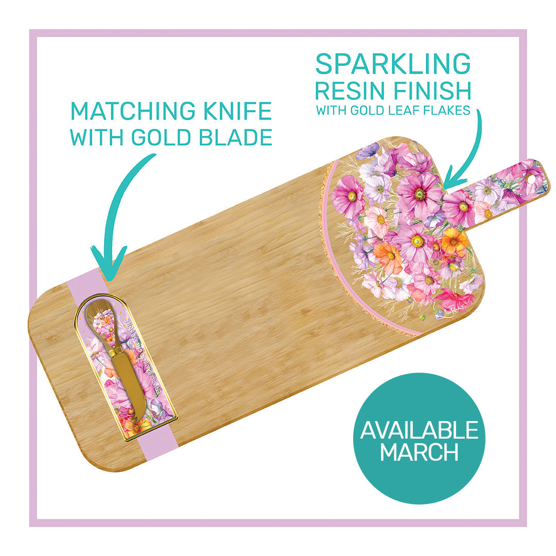 Resin Glazing Platter -  Wistful Flowers