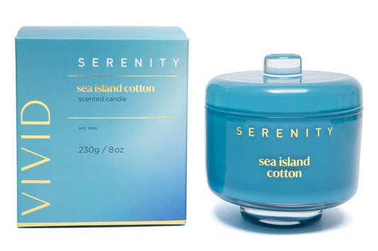 Serenity Vivid 230g Candle - Sea Island Cotton
