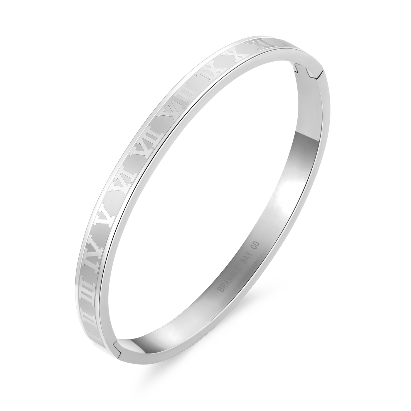 Vogue-Bangle - Roman Numerals Steel