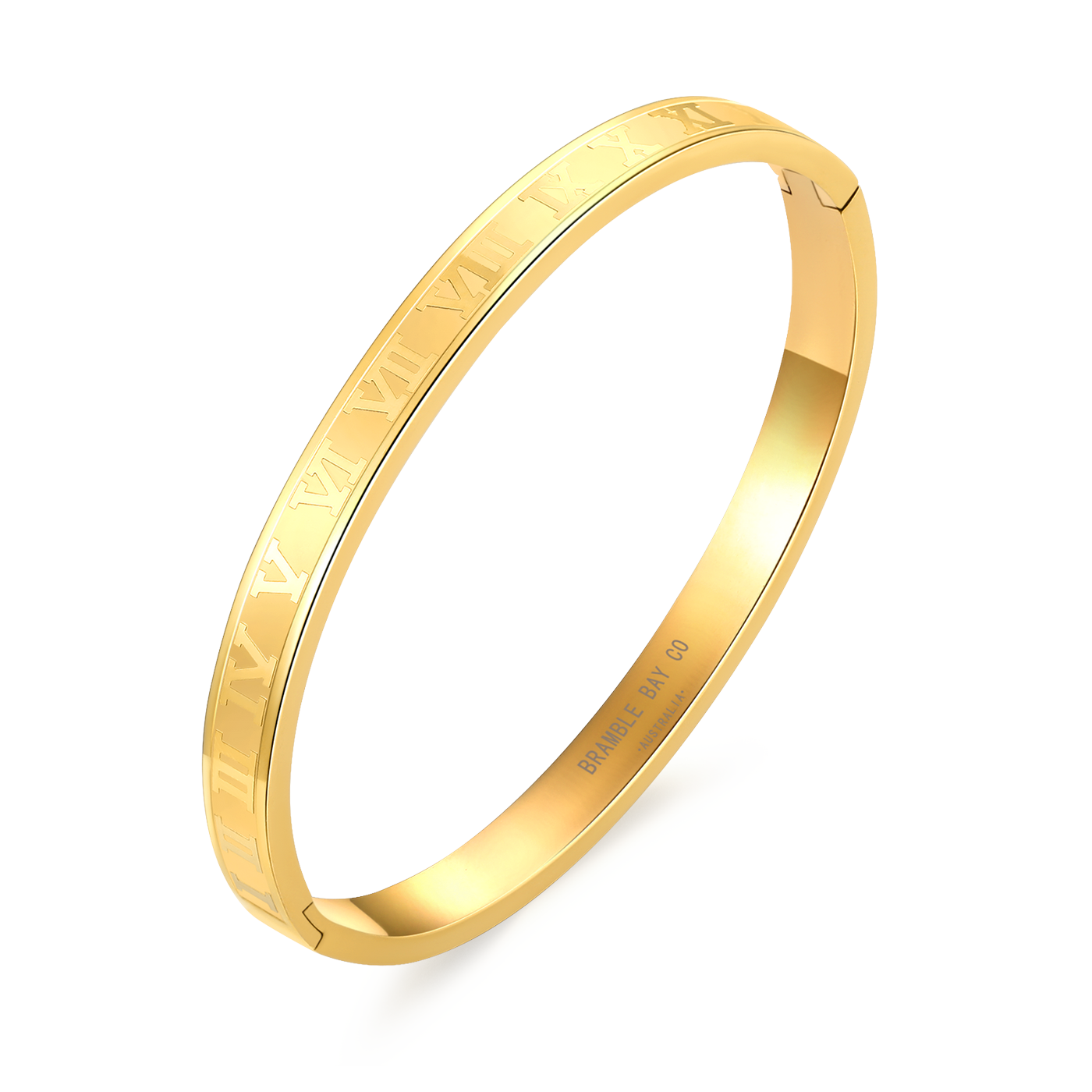 Vogue Bangle - Roman Numerals Gold