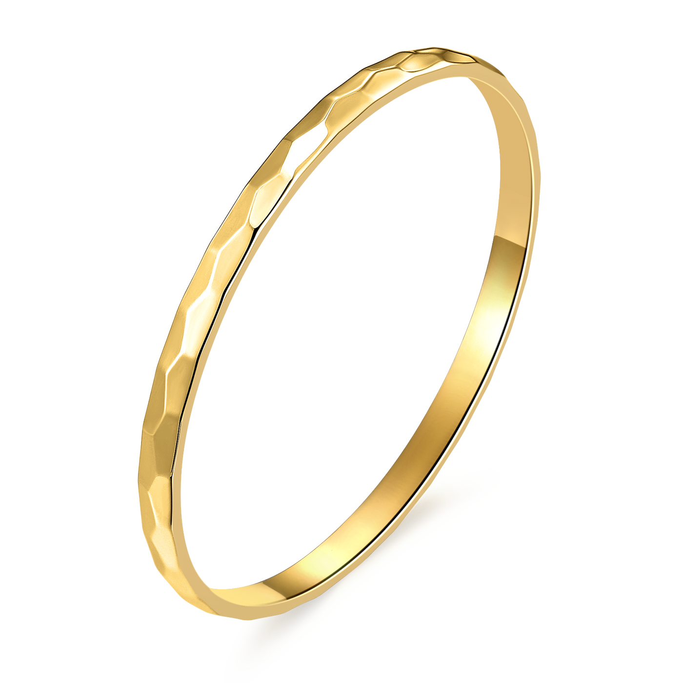 Vogue Bangle - Hammered Gold